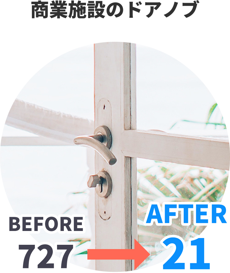 商業施設のドアノブ